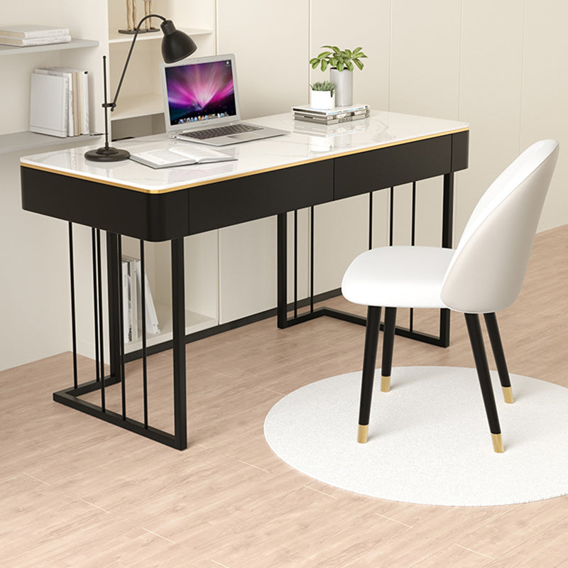 Modern 29,53 "großer Büroschreibtisch Steinkrümmungsschreiber mit 2 Schubladen