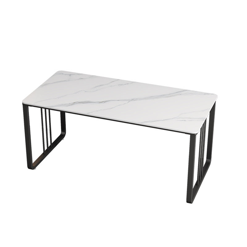 Gebogener moderner Office -Schreibtisch Antiquen Finish Computertisch mit Metallbeinen