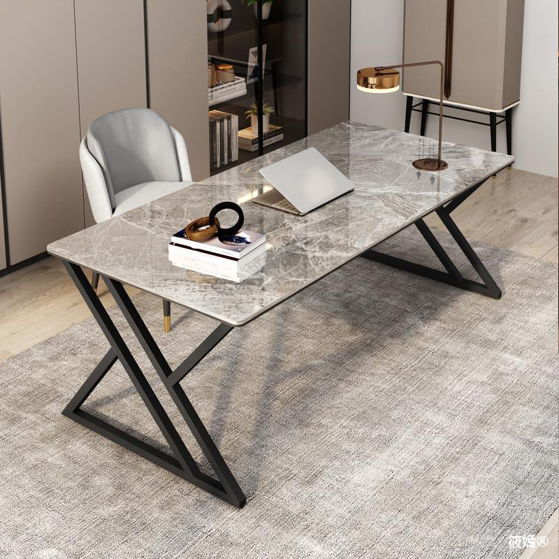 Rechteckiger Industrial Office Desk Antique Finish Computer Desk mit Metallbeinen