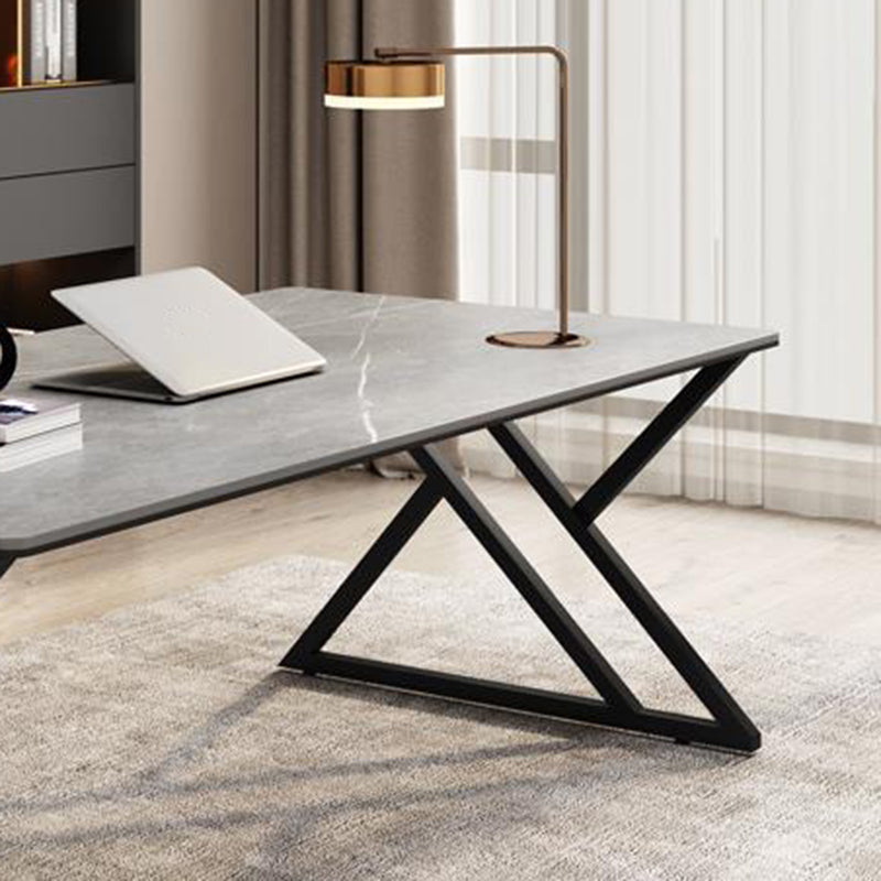 Rechteckiger Industrial Office Desk Antique Finish Computer Desk mit Metallbeinen