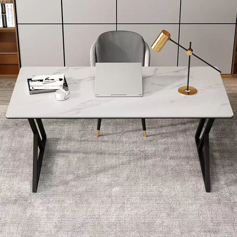 Rechteckiger Industrial Office Desk Antique Finish Computer Desk mit Metallbeinen