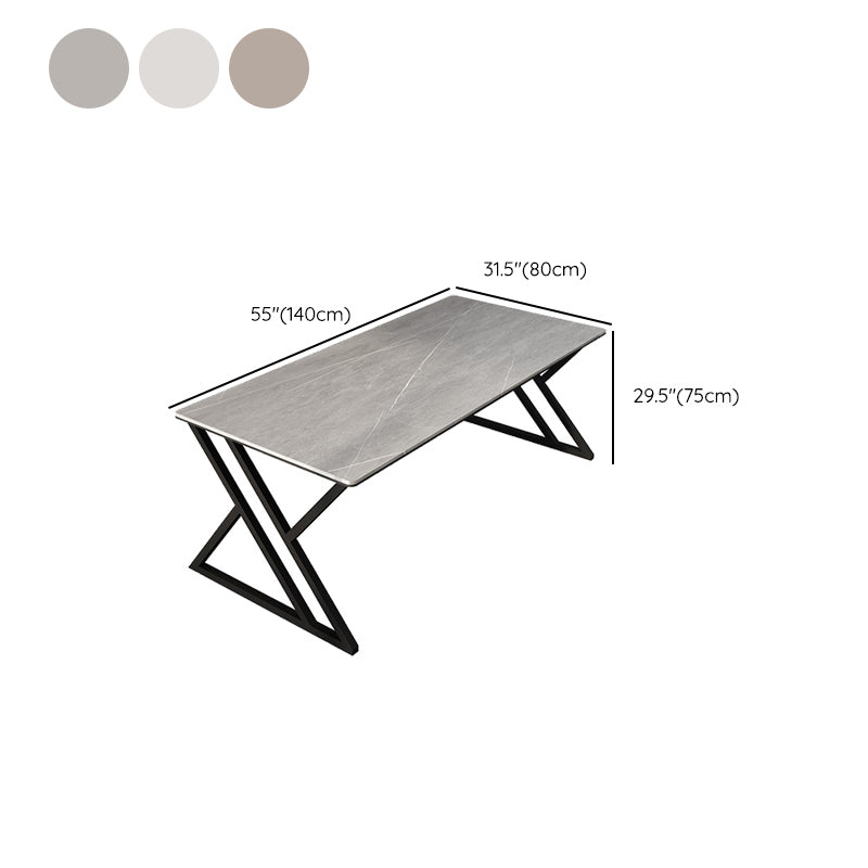 Rechteckiger Industrial Office Desk Antique Finish Computer Desk mit Metallbeinen