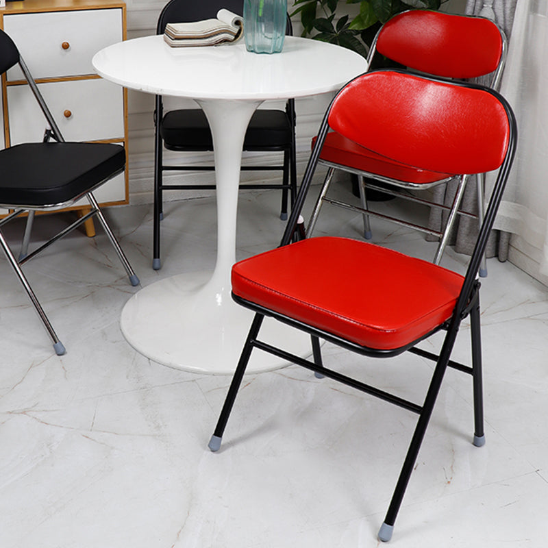 Contemporary Ergonomic Conference Chair Leather Office Chair without Arm Clearhalo 'furn' 'furn_office_chair' 'Furniture' 'Office Chairs' 'Office Furniture' 'office_chair' 6781822