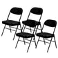 Contemporary Ergonomic Conference Chair Leather Office Chair without Arm Black 4 Piece Set Clearhalo 'furn' 'furn_office_chair' 'Furniture' 'Office Chairs' 'Office Furniture' 'office_chair' 6781825