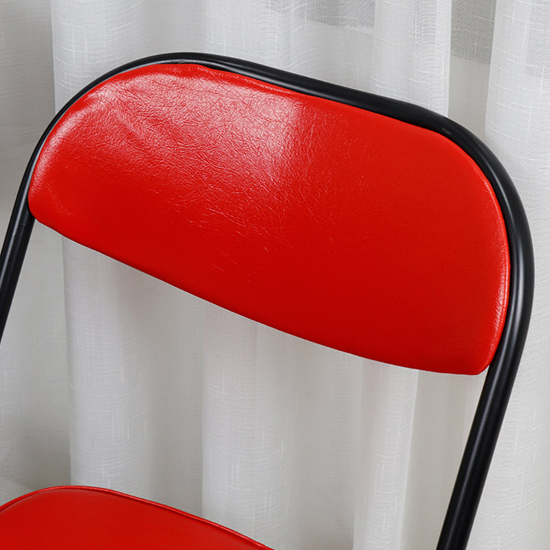 Contemporary Ergonomic Conference Chair Leather Office Chair without Arm Clearhalo 'furn' 'furn_office_chair' 'Furniture' 'Office Chairs' 'Office Furniture' 'office_chair' 6781831