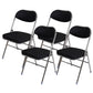 Contemporary Ergonomic Conference Chair Leather Office Chair without Arm Black-Silver 4 Piece Set Clearhalo 'furn' 'furn_office_chair' 'Furniture' 'Office Chairs' 'Office Furniture' 'office_chair' 6781834