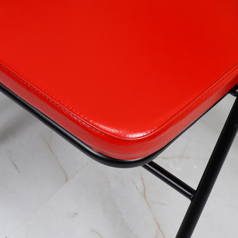 Contemporary Ergonomic Conference Chair Leather Office Chair without Arm Clearhalo 'furn' 'furn_office_chair' 'Furniture' 'Office Chairs' 'Office Furniture' 'office_chair' 6781835