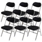 Contemporary Ergonomic Conference Chair Leather Office Chair without Arm Black-Silver 8 Piece Set Clearhalo 'furn' 'furn_office_chair' 'Furniture' 'Office Chairs' 'Office Furniture' 'office_chair' 6781839
