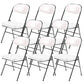 Contemporary Ergonomic Conference Chair Leather Office Chair without Arm Beige Silver 8 Piece Set Clearhalo 'furn' 'furn_office_chair' 'Furniture' 'Office Chairs' 'Office Furniture' 'office_chair' 6781848