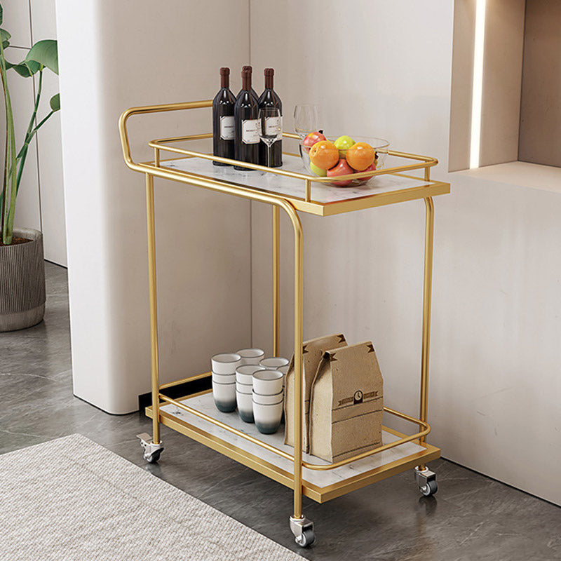 Modern Open Storage Prep Table Rectangular Rolling Kitchen Trolley Clearhalo 'furn' 'furn_kitchen_islands_carts' 'Furniture' 'Kitchen & Dining Furniture' 'Kitchen Islands & Carts' 'kitchen_islands_carts' 6784683