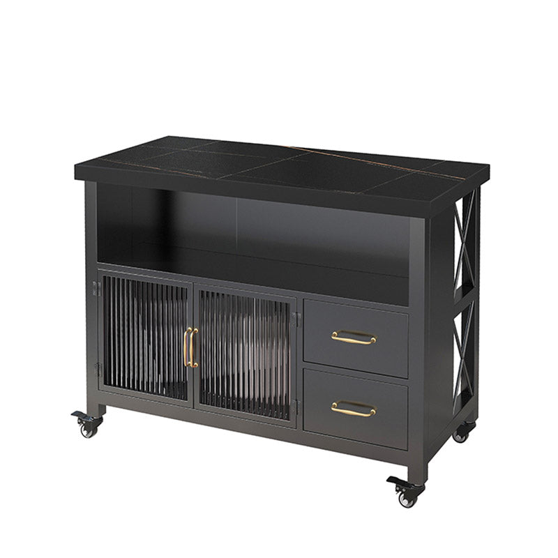 Da pranzo a casa moderno tavolo da preparazione in marmo isola con cassetto