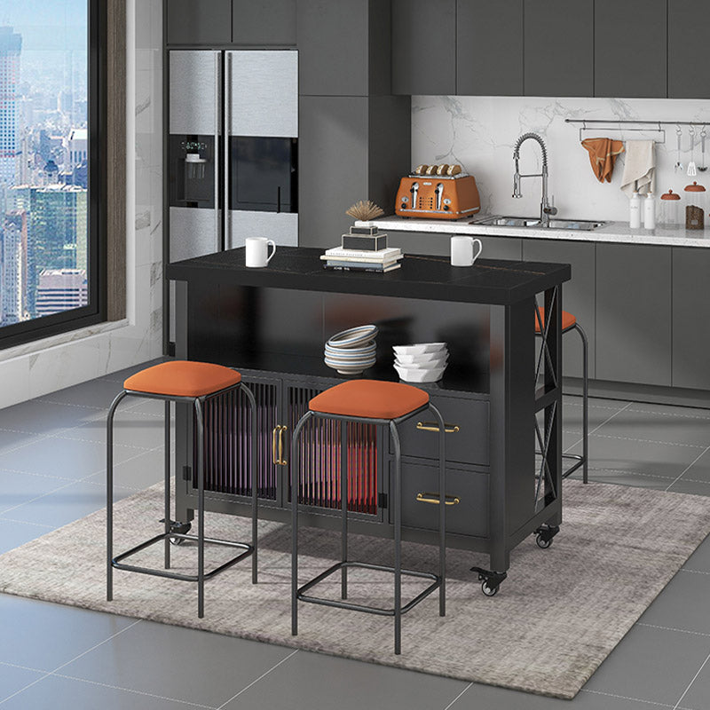 Da pranzo a casa moderno tavolo da preparazione in marmo isola con cassetto