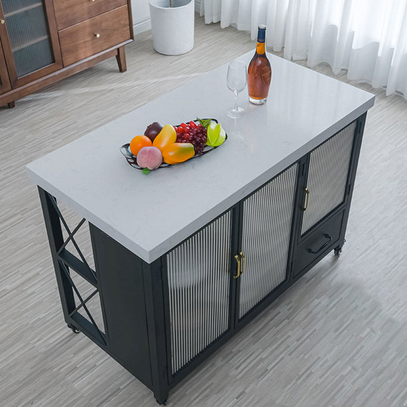 Modern Kitchen Island Table Dining Room Kitchen Island with Storage Cabinet Clearhalo 'furn' 'furn_kitchen_islands_carts' 'Furniture' 'Kitchen & Dining Furniture' 'Kitchen Islands & Carts' 'kitchen_islands_carts' 6784781