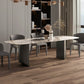 Modern Style Rectangle Table Sintered Stone Dining Table with Metal Legs