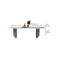 Modern Style Rectangle Table Sintered Stone Dining Table with Metal Legs