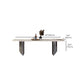 Modern Style Rectangle Table Sintered Stone Dining Table with Metal Legs