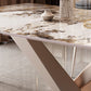 Marble Top Dining Table Modern Dining Table with Pedestal Base Clearhalo 'Dining Tables & Seating' 'Dining Tables' 'dining_table' 'furn' 'furn_dining_table' 'Furniture' 'Kitchen & Dining Furniture' 6784885