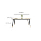 Stone Top Dining Table Metal Base Home Dinner Room Kitchen Table