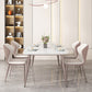 Metal Base Dining Table Tripod Stone Home Kitchen Dining Table 55.1"L x 31.5"W x 29.5"H Without Chairs Clearhalo 'Dining Tables & Seating' 'Dining Tables' 'dining_table' 'furn' 'furn_dining_table' 'Furniture' 'Kitchen & Dining Furniture' 6784937