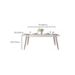 Metal Base Dining Table Tripod Stone Home Kitchen Dining Table Clearhalo 'Dining Tables & Seating' 'Dining Tables' 'dining_table' 'furn' 'furn_dining_table' 'Furniture' 'Kitchen & Dining Furniture' 6784947