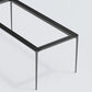 Modern Rectangle Stone Dining Table Black Frame Kitchen Table