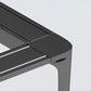 Modern Rectangle Stone Dining Table Black Frame Kitchen Table