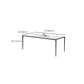 Modern Rectangle Stone Dining Table Black Frame Kitchen Table