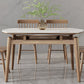 Home Dinner Room Kitchen Table Stone Extendable Dining Table