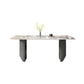 Industrial Dining Room Table Rectangle Stone Dinette Table In Grey Clearhalo 'Dining Tables & Seating' 'Dining Tables' 'dining_table' 'furn' 'furn_dining_table' 'Furniture' 'Kitchen & Dining Furniture' 6785002