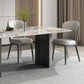 Industrial Dining Room Table Rectangle Stone Dinette Table In Grey Clearhalo 'Dining Tables & Seating' 'Dining Tables' 'dining_table' 'furn' 'furn_dining_table' 'Furniture' 'Kitchen & Dining Furniture' 6785003