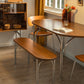 Ovale eetkamer keukentafel Moderne eettafel met zilveren frame