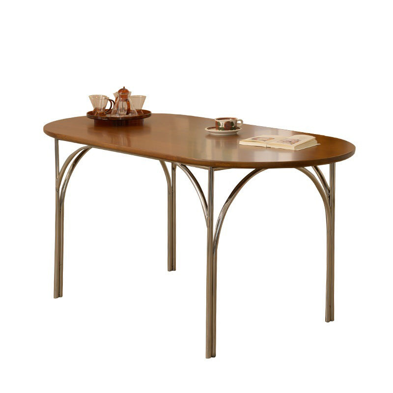 Ovale eetkamer keukentafel Moderne eettafel met zilveren frame