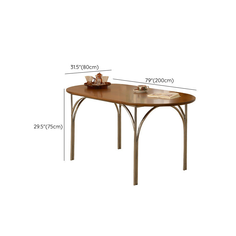 Ovale eetkamer keukentafel Moderne eettafel met zilveren frame