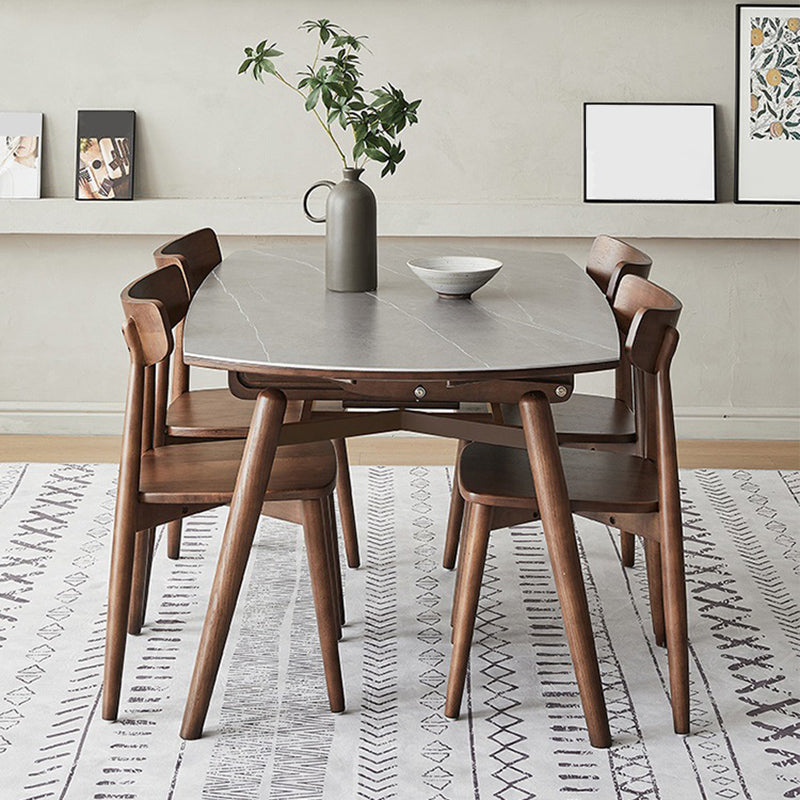 Contemporary Style 1/4/5/7 Pieces Dining Chairs Set Stone Round Furniture in Gray Clearhalo 'Dining Room Sets' 'Dining Tables & Seating' 'dining_room_set' 'furn' 'furn_dining_room_set' 'Furniture' 'Kitchen & Dining Furniture' 6785041