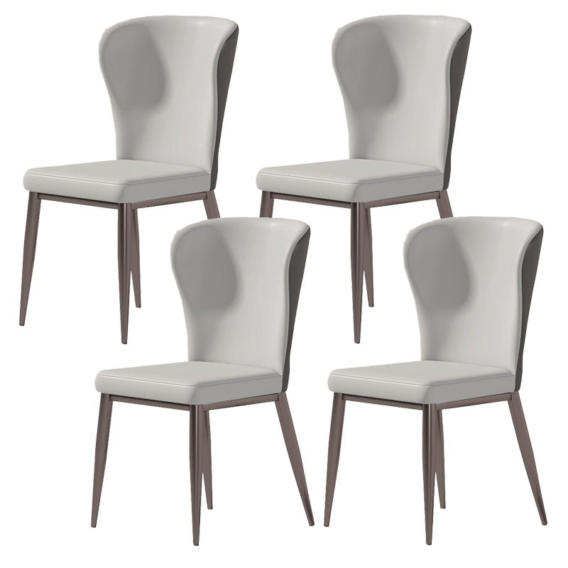 Contemporary Style 1/2/4/5/7 Pieces Dining Chairs Set Rectangle Stone Furniture in White