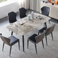 Contemporary Style 1/2/3/5/7 Pieces Dining Chairs Set Rectangle Stone Furniture in Gray Clearhalo 'Dining Room Sets' 'Dining Tables & Seating' 'dining_room_set' 'furn' 'furn_dining_room_set' 'Furniture' 'Kitchen & Dining Furniture' 6785118