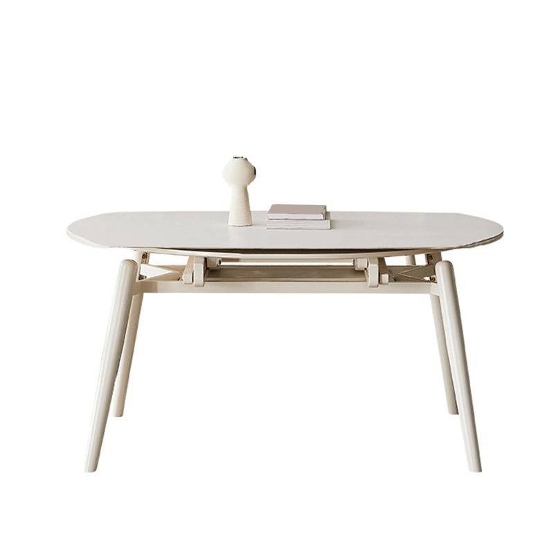 モダンな1/4/5/7ピースダイニングセット長方形の石の折りたたみ式ダイニングテーブルダイニングルーム用