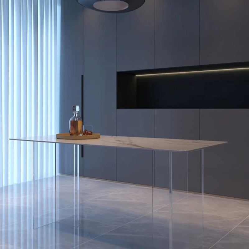 Moderne 1/7 stukken Dinerset Stone Rechthoek eettafel voor keuken