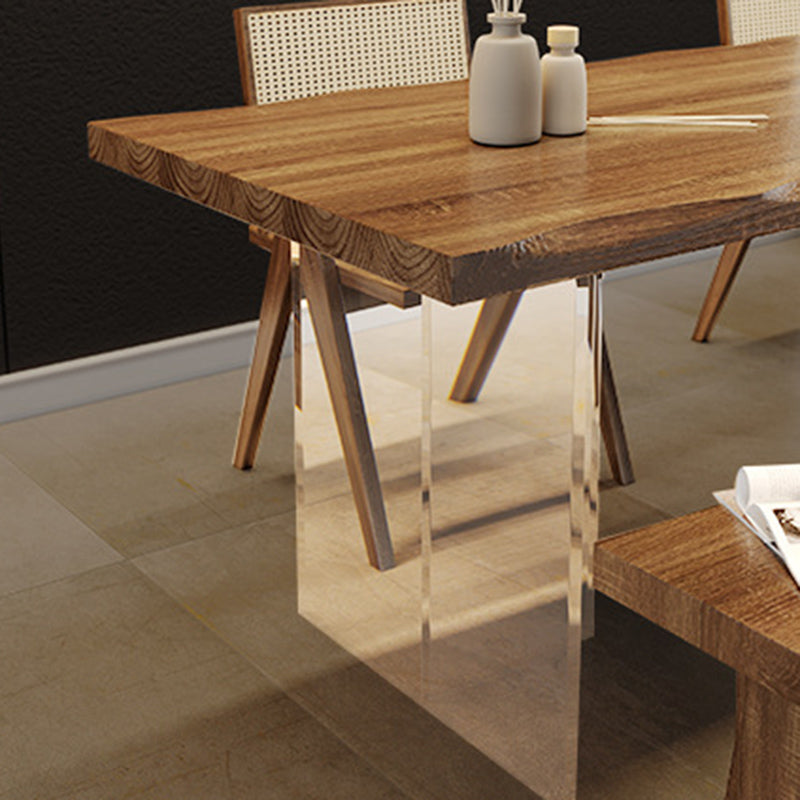 Moderne 1/5/7 Stück Essset Rechteck Holz Esstisch für Esszimmer Küche