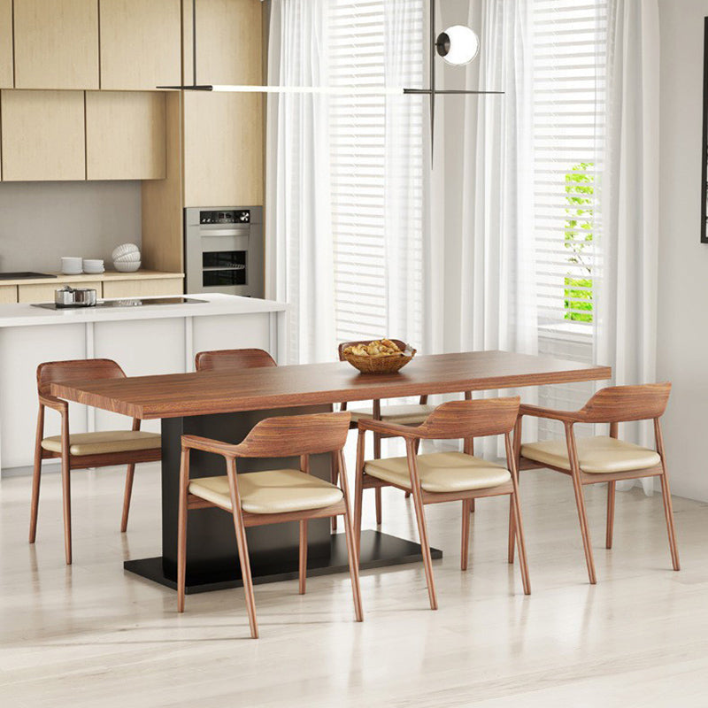 Modern 1/5/7 Pieces Dining Set Rectangle Pine Wood Dining Table for Living Room