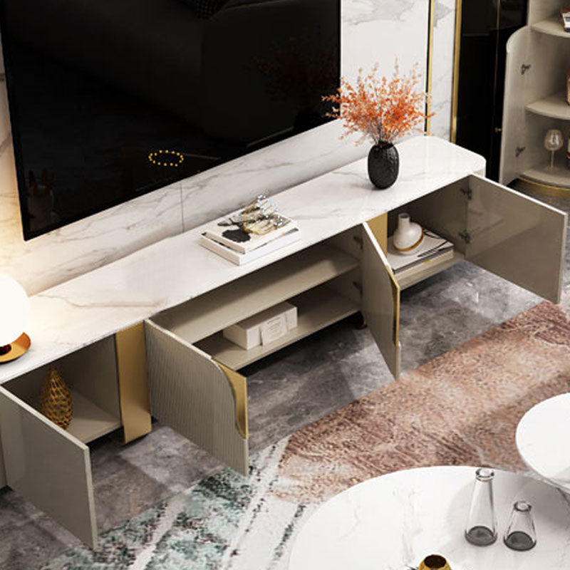 Glam TV Media Console Enclosed Storage TV Console with 2 Drawers Clearhalo 'furn' 'furn_tv_stands_entertainment_centers' 'Furniture' 'Living Room Furniture' 'TV Stands & Entertainment Centers' 'TV Stands & Media Storage Furniture' 'tv_stands_entertainment_centers' 6785287