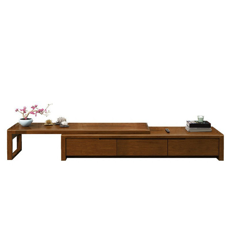 Traditional TV Media Console Solid Wood TV Console with 3 Drawers Nut-Brown Clearhalo 'furn' 'furn_tv_stands_entertainment_centers' 'Furniture' 'Living Room Furniture' 'TV Stands & Entertainment Centers' 'TV Stands & Media Storage Furniture' 'tv_stands_entertainment_centers' 6785320
