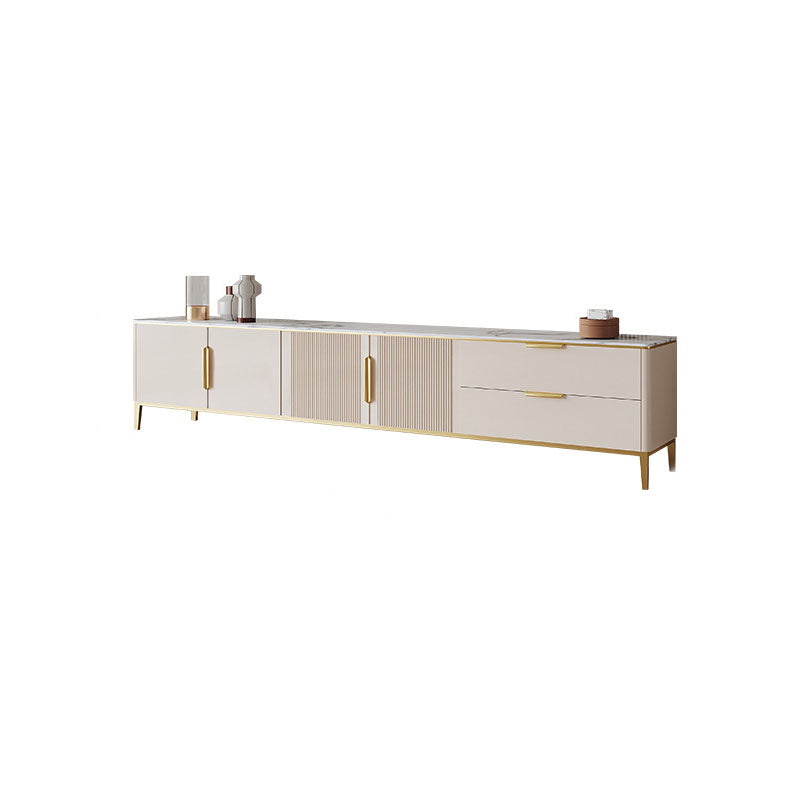 Modern Stone TV Media Console Enclosed Storage Stand Console for Living Room Clearhalo 'furn' 'furn_tv_stands_entertainment_centers' 'Furniture' 'Living Room Furniture' 'TV Stands & Entertainment Centers' 'TV Stands & Media Storage Furniture' 'tv_stands_entertainment_centers' 6785340