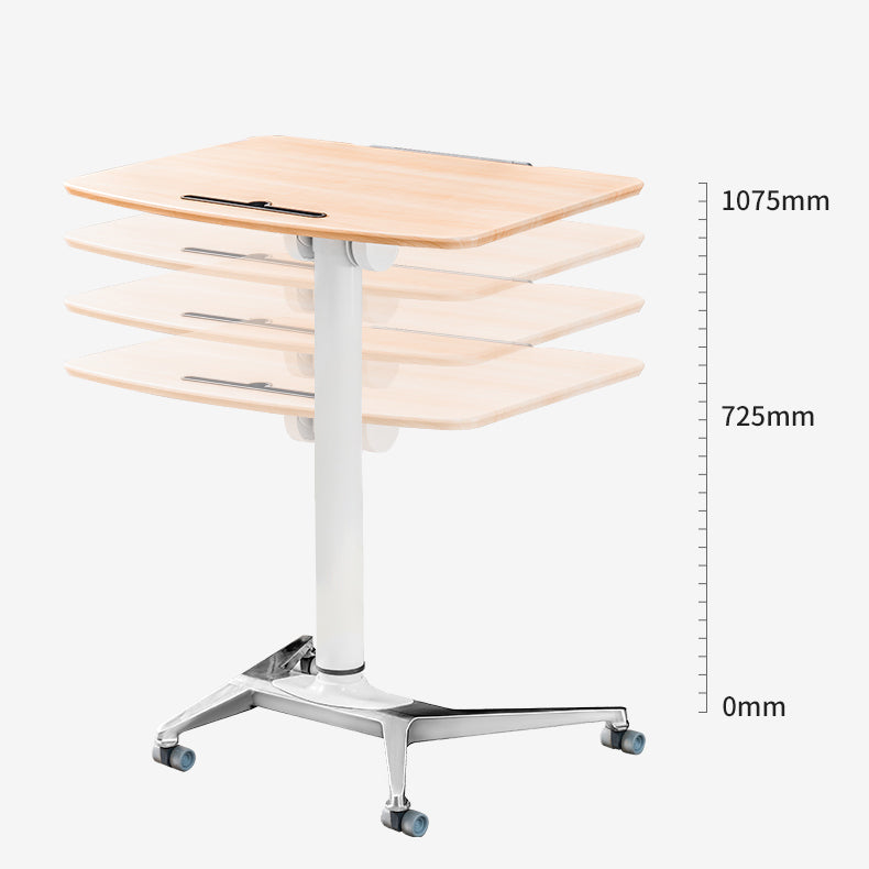 Rectangular Shaped Standing Desk White and Natural Writing Desks for Office Clearhalo 'furn' 'furn_office_desk' 'Furniture' 'Office Desks' 'Office Furniture' 'office_desk' 6788026