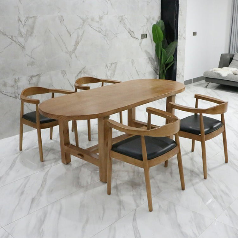 Industrial Solid Wood Writing Desk 29.53-inch Tall Oval Office Desk Clearhalo 'furn' 'furn_office_desk' 'Furniture' 'Office Desks' 'Office Furniture' 'office_desk' 6788046