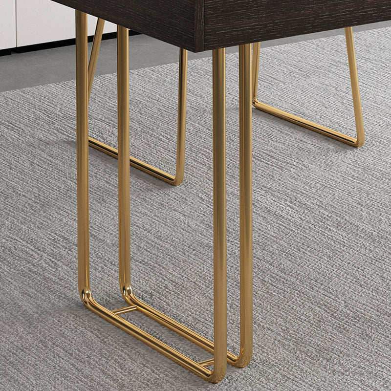 2 Drawers Writing Desk Stone 29.53" Tall Office Desk with Sled Base Clearhalo 'furn' 'furn_office_desk' 'Furniture' 'Office Desks' 'Office Furniture' 'office_desk' 6788056