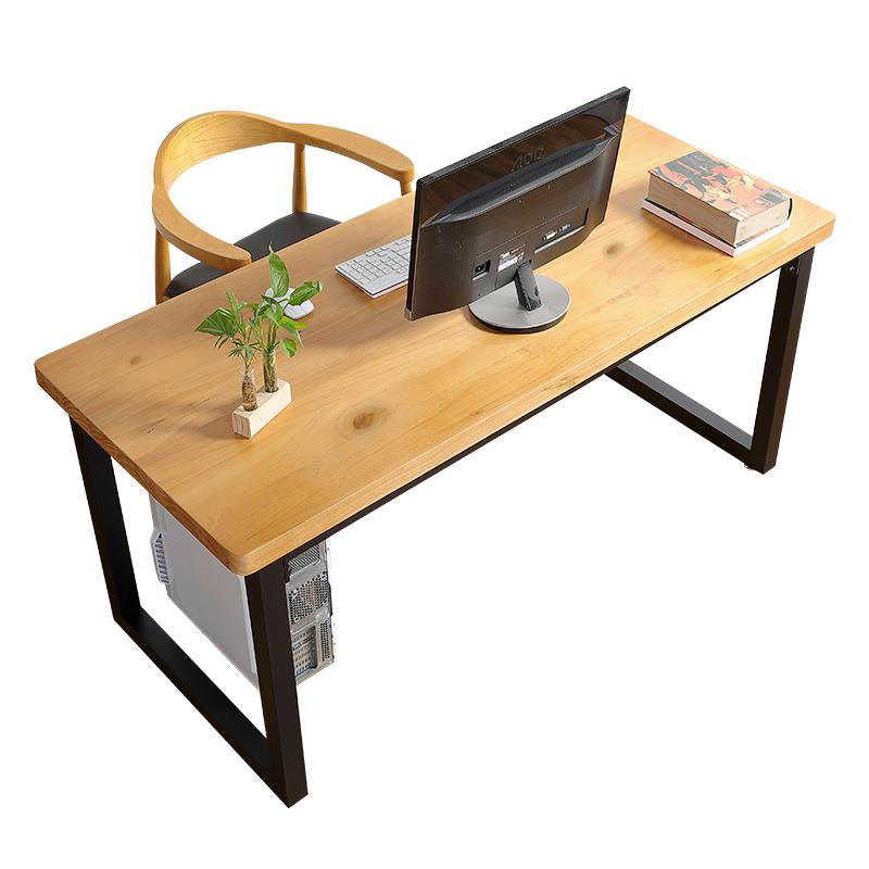Solid Wood Rectangular Office Desk Sled Base 29.53-inch Tall Writing Desk 55.1"L x 23.6"W x 29.5"H Clearhalo 'furn' 'furn_office_desk' 'Furniture' 'Office Desks' 'Office Furniture' 'office_desk' 6788108