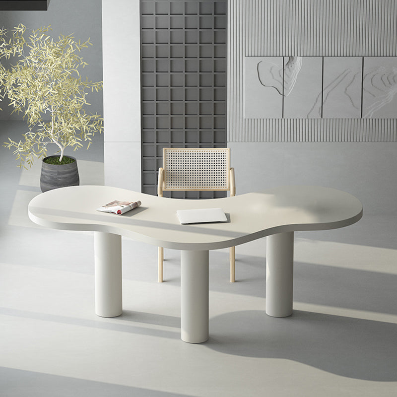 Special Shaped Executive Desk White Wooden Office Desk for Office 70.9"L x 31.5"W x 29.5"H Clearhalo 'furn' 'furn_office_desk' 'Furniture' 'Office Desks' 'Office Furniture' 'office_desk' 6788138