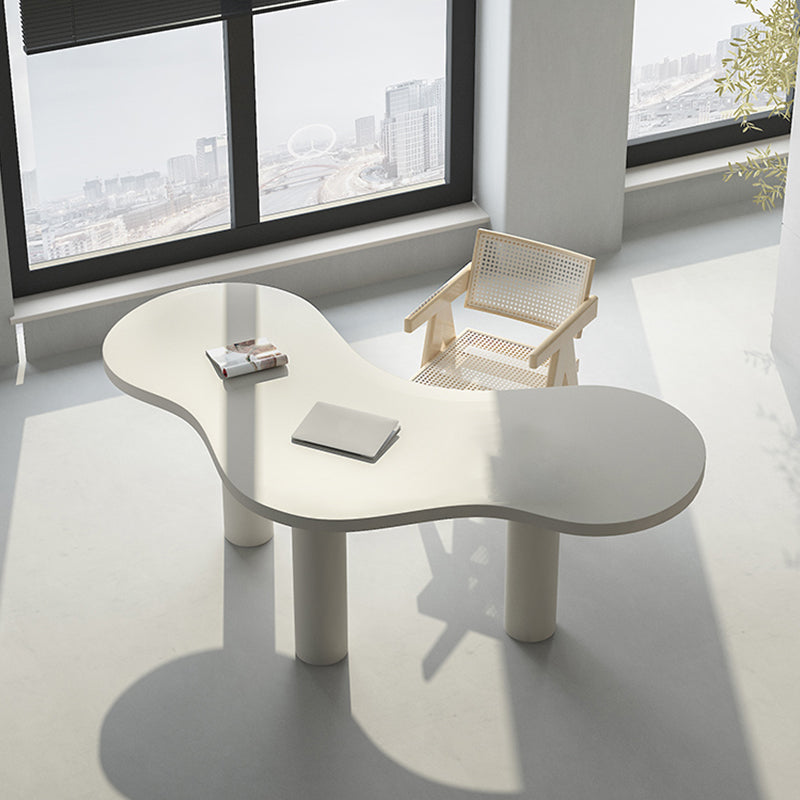 Special Shaped Executive Desk White Wooden Office Desk for Office 78.7"L x 31.5"W x 29.5"H Clearhalo 'furn' 'furn_office_desk' 'Furniture' 'Office Desks' 'Office Furniture' 'office_desk' 6788139