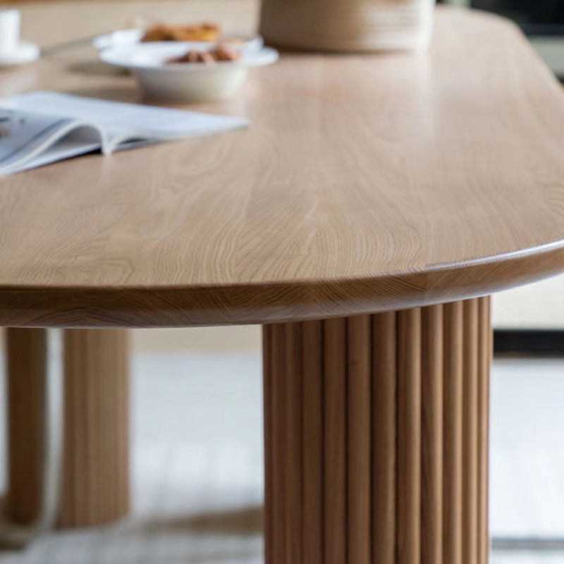 Moderner massiver Holz Office Desk Oval Task Schreibtisch mit 4-Legs für Zuhause